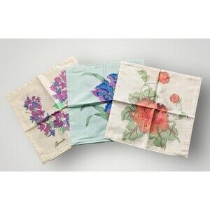 Silk Thailand Floral Pillow Covers Original Package Set Of Three 16in X 16in